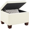 image:imageConvenience Concepts Madison Storage Ottoman 2175  Modern Upholstered Footstool amp Seat with Hinged Lid for Transitional Living Room Bedroom Hallway amp Entryway Espresso Vegan LeatherIvory Vegan Leather