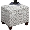image:imageConvenience Concepts Madison Storage Ottoman 2175  Modern Upholstered Footstool amp Seat with Hinged Lid for Transitional Living Room Bedroom Hallway amp Entryway Espresso Vegan LeatherRibbon Pattern Fabric