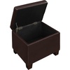 image:imageConvenience Concepts Madison Storage Ottoman 2175  Modern Upholstered Footstool amp Seat with Hinged Lid for Transitional Living Room Bedroom Hallway amp Entryway Espresso Vegan LeatherEspresso Vegan Leather