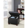 image:imageConvenience Concepts Madison Storage Ottoman 2175  Modern Upholstered Footstool amp Seat with Hinged Lid for Transitional Living Room Bedroom Hallway amp Entryway Espresso Vegan LeatherBlack Vegan Leather