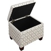 image:imageConvenience Concepts Madison Storage Ottoman 2175  Modern Upholstered Footstool amp Seat with Hinged Lid for Transitional Living Room Bedroom Hallway amp Entryway Espresso Vegan LeatherRibbon Pattern Fabric