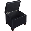 image:imageConvenience Concepts Madison Storage Ottoman 2175  Modern Upholstered Footstool amp Seat with Hinged Lid for Transitional Living Room Bedroom Hallway amp Entryway Espresso Vegan LeatherBlack Vegan Leather