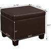 image:imageConvenience Concepts Madison Storage Ottoman 2175  Modern Upholstered Footstool amp Seat with Hinged Lid for Transitional Living Room Bedroom Hallway amp Entryway Espresso Vegan LeatherEspresso Vegan Leather