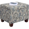 image:imageConvenience Concepts Madison Storage Ottoman 2175  Modern Upholstered Footstool amp Seat with Hinged Lid for Transitional Living Room Bedroom Hallway amp Entryway Espresso Vegan LeatherGray Flora Fabric