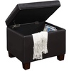 image:imageConvenience Concepts Madison Storage Ottoman 2175  Modern Upholstered Footstool amp Seat with Hinged Lid for Transitional Living Room Bedroom Hallway amp Entryway Espresso Vegan LeatherEspresso Vegan Leather