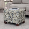 image:imageConvenience Concepts Madison Storage Ottoman 2175  Modern Upholstered Footstool amp Seat with Hinged Lid for Transitional Living Room Bedroom Hallway amp Entryway Espresso Vegan LeatherGray Flora Fabric