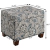 image:imageConvenience Concepts Madison Storage Ottoman 2175  Modern Upholstered Footstool amp Seat with Hinged Lid for Transitional Living Room Bedroom Hallway amp Entryway Espresso Vegan LeatherGray Flora Fabric