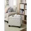 image:imageConvenience Concepts Madison Storage Ottoman 2175  Modern Upholstered Footstool amp Seat with Hinged Lid for Transitional Living Room Bedroom Hallway amp Entryway Espresso Vegan LeatherRibbon Pattern Fabric