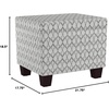 image:imageConvenience Concepts Madison Storage Ottoman 2175  Modern Upholstered Footstool amp Seat with Hinged Lid for Transitional Living Room Bedroom Hallway amp Entryway Espresso Vegan LeatherRibbon Pattern Fabric