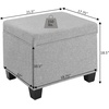 image:imageConvenience Concepts Madison Storage Ottoman 2175  Modern Upholstered Footstool amp Seat with Hinged Lid for Transitional Living Room Bedroom Hallway amp Entryway Espresso Vegan LeatherIvory Vegan Leather