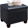image:imageConvenience Concepts Madison Storage Ottoman 2175  Modern Upholstered Footstool amp Seat with Hinged Lid for Transitional Living Room Bedroom Hallway amp Entryway Espresso Vegan LeatherBlack Vegan Leather