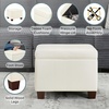 image:imageConvenience Concepts Madison Storage Ottoman 2175  Modern Upholstered Footstool amp Seat with Hinged Lid for Transitional Living Room Bedroom Hallway amp Entryway Espresso Vegan LeatherIvory Vegan Leather
