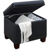 image:imageConvenience Concepts Madison Storage Ottoman 2175  Modern Upholstered Footstool amp Seat with Hinged Lid for Transitional Living Room Bedroom Hallway amp Entryway Espresso Vegan LeatherBlack Vegan Leather