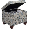 image:imageConvenience Concepts Madison Storage Ottoman 2175  Modern Upholstered Footstool amp Seat with Hinged Lid for Transitional Living Room Bedroom Hallway amp Entryway Espresso Vegan LeatherGray Flora Fabric