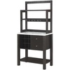 image:imageConvenience Concepts Newport Serving Bar EspressoFaux MarbleBlack Faux MarbleEspresso