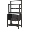 image:imageConvenience Concepts Newport Serving Bar EspressoFaux MarbleBlack Faux MarbleEspresso