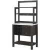 image:imageConvenience Concepts Newport Serving Bar EspressoFaux MarbleBlack Faux MarbleEspresso