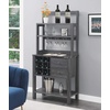 image:imageConvenience Concepts Newport Serving Bar EspressoFaux MarbleBlack Faux MarbleWeathered Gy