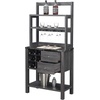 image:imageConvenience Concepts Newport Serving Bar EspressoFaux MarbleBlack Faux MarbleWeathered Gy