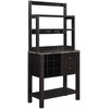 image:imageConvenience Concepts Newport Serving Bar EspressoFaux MarbleEspresso  Faux Marble