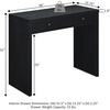 image:imageConvenience Concepts Northfield 1 Drawer 36 inch Desk BlackBlack