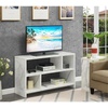 image:imageConvenience Concepts Northfield TV Stand Console with Shelves BarnwoodWhite Faux Marble