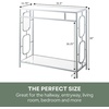 image:imageConvenience Concepts Omega Chrome Glass Hall Table 315  Contemporary Modern Sofa Table with Storage Shelf Narrow Entryway Hall Table for Living Room Bedroom Bathroom GlassChrome