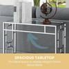 image:imageConvenience Concepts Omega Chrome Glass Hall Table 315  Contemporary Modern Sofa Table with Storage Shelf Narrow Entryway Hall Table for Living Room Bedroom Bathroom GlassChrome