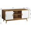 image:imageConvenience Concepts Oslo TV Stand Woodgrain  White