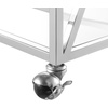 image:imageConvenience Concepts Oxford Chrome Glass Bar Cart 2925  Contemporary Modern 360Degree Swivel Serving Cart with Shelves for Kitchen Dining Room Living Room ChromeGlass