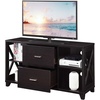 image:imageConvenience Concepts Oxford Deluxe 2Drawer TV Stand with Shelves for TVs up to 55 Inches Espresso