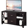 image:imageConvenience Concepts Oxford Deluxe 2Drawer TV Stand with Shelves for TVs up to 55 Inches Espresso