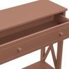 image:imageConvenience Concepts Oxford Hall Table 315  2 Tier Farmhouse Modern Narrow Display Accent Console with Storage Drawer amp Shelf for Transitional Living Room Entryway or Bedroom TerracottaTerracotta