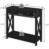 image:imageConvenience Concepts Oxford Hall Table 315  2 Tier Farmhouse Modern Narrow Display Accent Console with Storage Drawer amp Shelf for Transitional Living Room Entryway or Bedroom TerracottaTerracotta