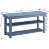 image:imageConvenience Concepts Oxford Utility Mudroom Bench BlackBlue
