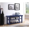 image:imageConvenience Concepts Oxford Utility Mudroom Bench BlackCobalt Blue
