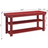 image:imageConvenience Concepts Oxford Utility Mudroom Bench BlackCranberry Red