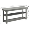 image:imageConvenience Concepts Oxford Utility Mudroom Bench BlackGrey