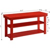 image:imageConvenience Concepts Oxford Utility Mudroom Bench BlackRed