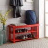 image:imageConvenience Concepts Oxford Utility Mudroom Bench BlackRed
