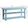 image:imageConvenience Concepts Oxford Utility Mudroom Bench BlackSea Foam
