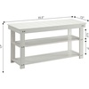 image:imageConvenience Concepts Oxford Utility Mudroom Bench BlackWhite
