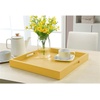 image:imageConvenience Concepts Palm Beach Serving Tray 1675  Kitchen amp Living Room Square Wood Decorative Tray Ottoman Accent Tray Coffee Table Tray Counter Organization amp Storage Mustard YellowMustard