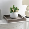 image:imageConvenience Concepts Palm Beach Serving Tray 1675  Kitchen amp Living Room Square Wood Decorative Tray Ottoman Accent Tray Coffee Table Tray Counter Organization amp Storage Mustard YellowGray