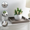 image:imageConvenience Concepts Palm Beach Serving Tray 1675  Kitchen amp Living Room Square Wood Decorative Tray Ottoman Accent Tray Coffee Table Tray Counter Organization amp Storage Mustard YellowGray