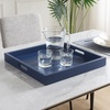 image:imageConvenience Concepts Palm Beach Serving Tray 1675  Kitchen amp Living Room Square Wood Decorative Tray Ottoman Accent Tray Coffee Table Tray Counter Organization amp Storage Mustard YellowBlue