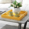 image:imageConvenience Concepts Palm Beach Serving Tray 1675  Kitchen amp Living Room Square Wood Decorative Tray Ottoman Accent Tray Coffee Table Tray Counter Organization amp Storage Mustard YellowMustard