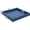 image:imageConvenience Concepts Palm Beach Serving Tray 1675  Kitchen amp Living Room Square Wood Decorative Tray with Handles Ottoman Accent Tray Coffee Table Tray Counter Organization amp Storage BlackBlue
