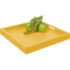 image:imageConvenience Concepts Palm Beach Serving Tray 1675  Kitchen amp Living Room Square Wood Decorative Tray with Handles Ottoman Accent Tray Coffee Table Tray Counter Organization amp Storage BlackMustard