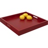 image:imageConvenience Concepts Palm Beach Serving Tray 1675  Kitchen amp Living Room Square Wood Decorative Tray with Handles Ottoman Accent Tray Coffee Table Tray Counter Organization amp Storage BlackRed